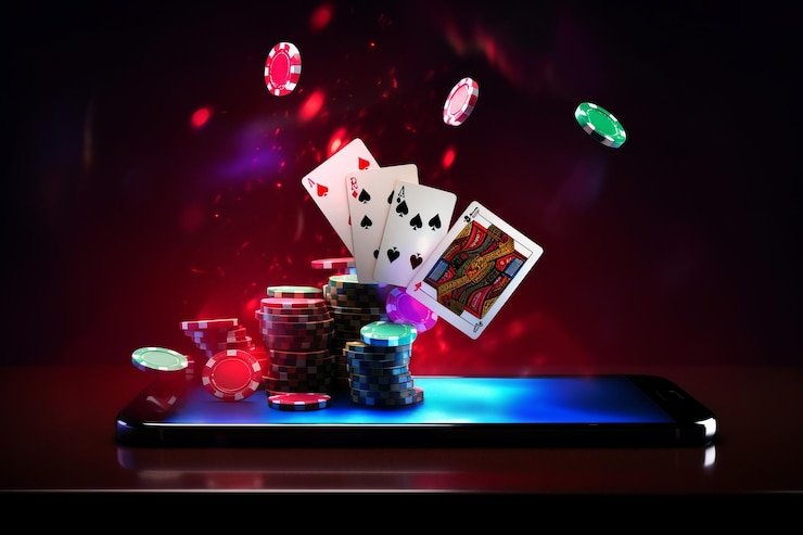 Casino-style entertainment cards arranged beside cricket content for adults